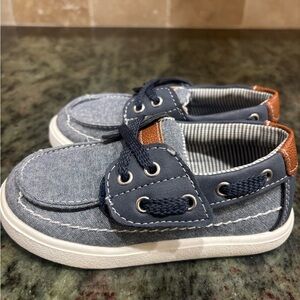 Stylish Navy and Brown Kids Boat Shoes
